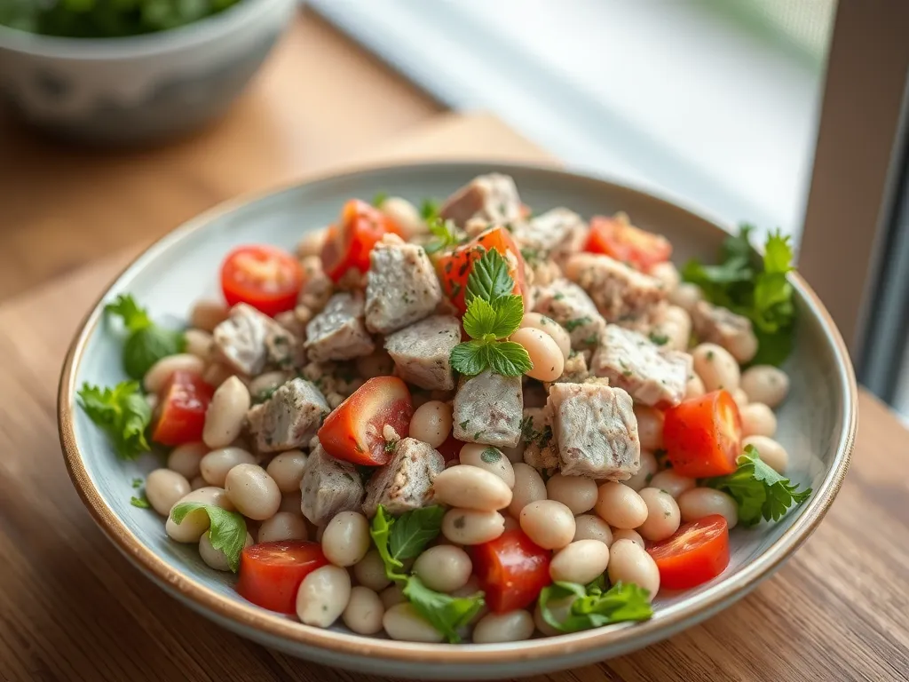 4-Ingredient Skillet Tuna and White Bean Mash