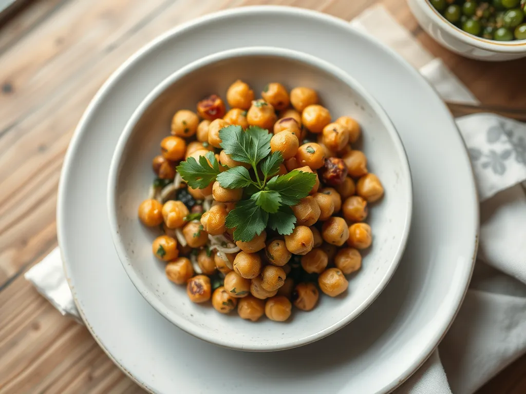 5-Ingredient Crispy Roasted Chickpea Bowl