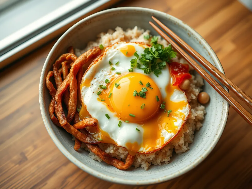 5-Ingredient Fried Egg Rice Bowl