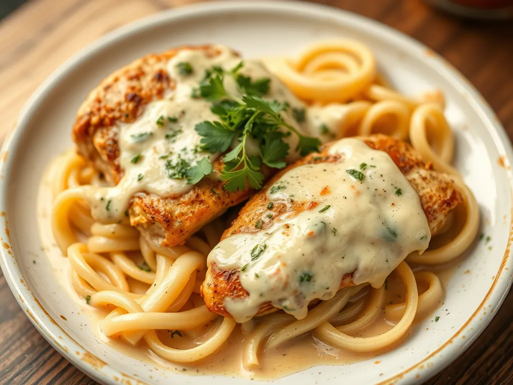 Baked Chicken Alfredo