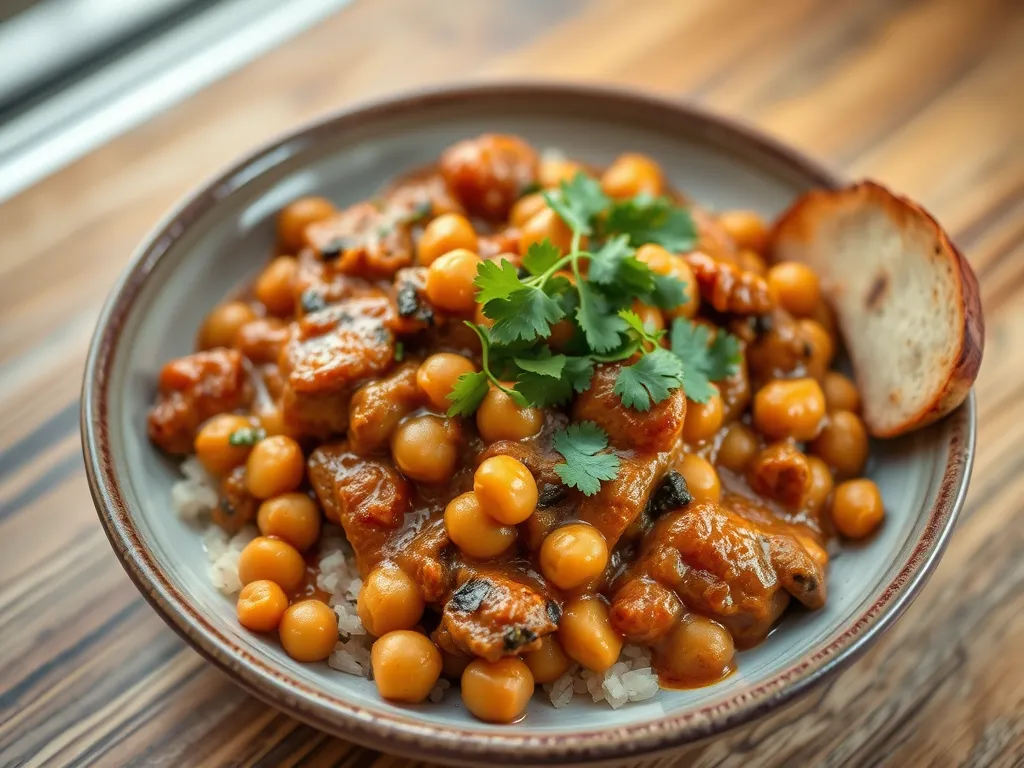 Baked Eggplant and Chickpea Tagine