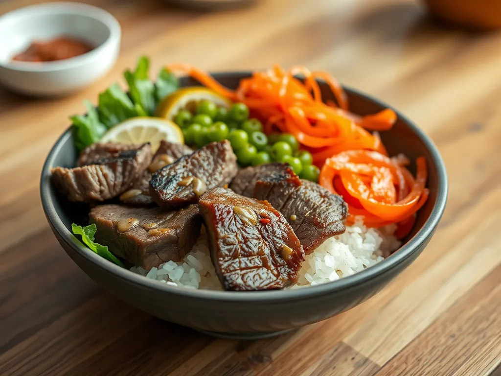 Beef & Ginger Rice Bowl