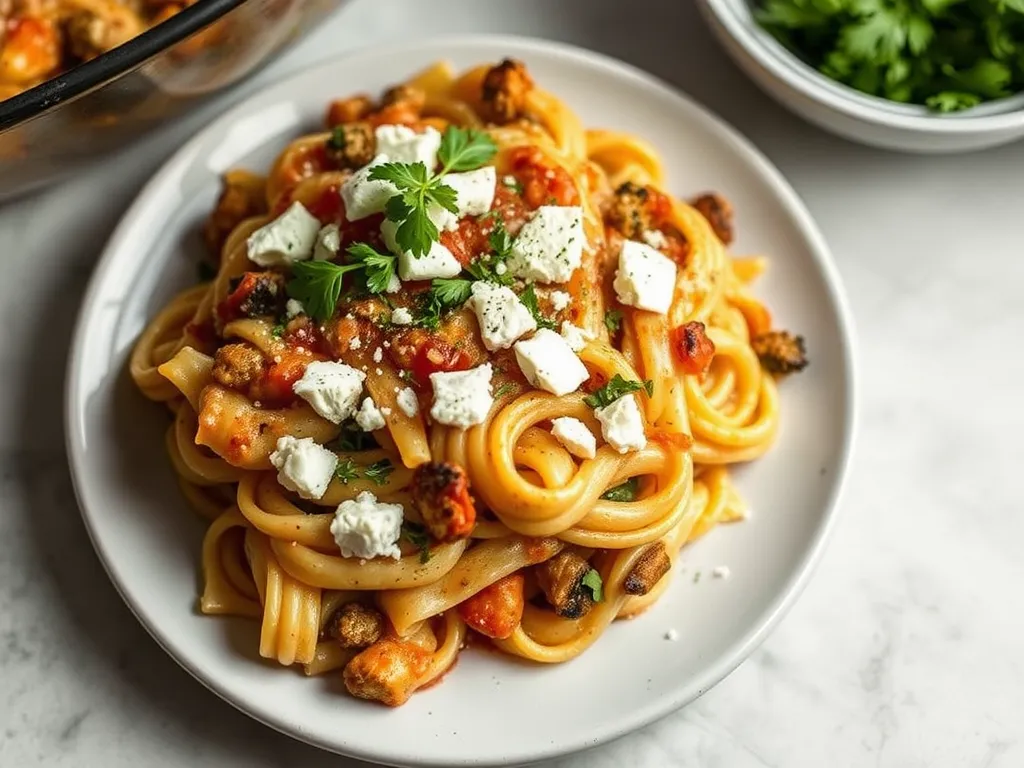 Baked Spinach and Feta Pasta