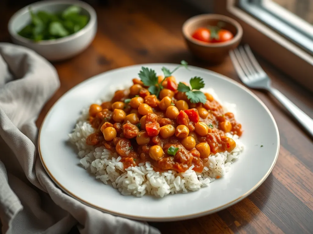 Budget Tomato and Chickpea Curry