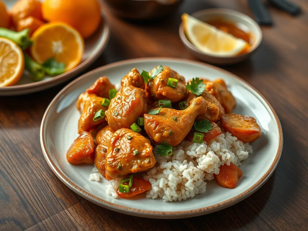 Orange Chicken and Rice