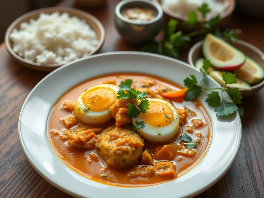 Cheap Egg and Tomato Curry Over Rice