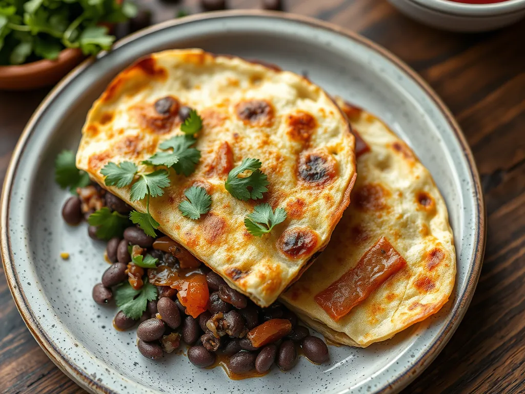 Cheap One-Pan Crispy Black Bean Quesadillas