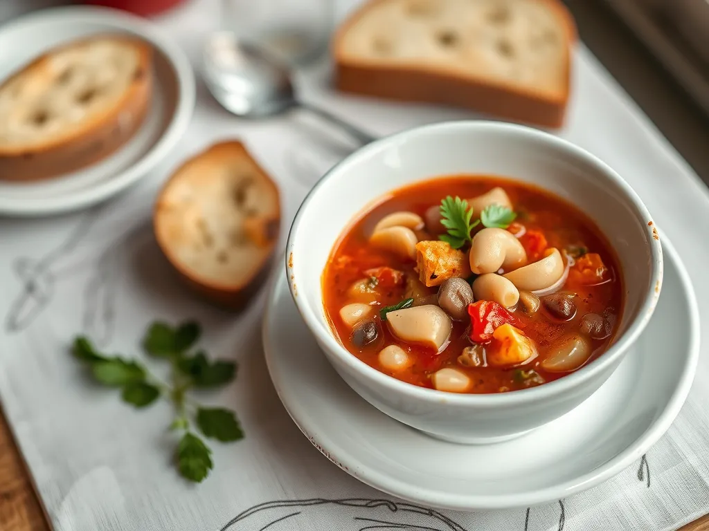 One-Pan Minestrone Soup with Beans