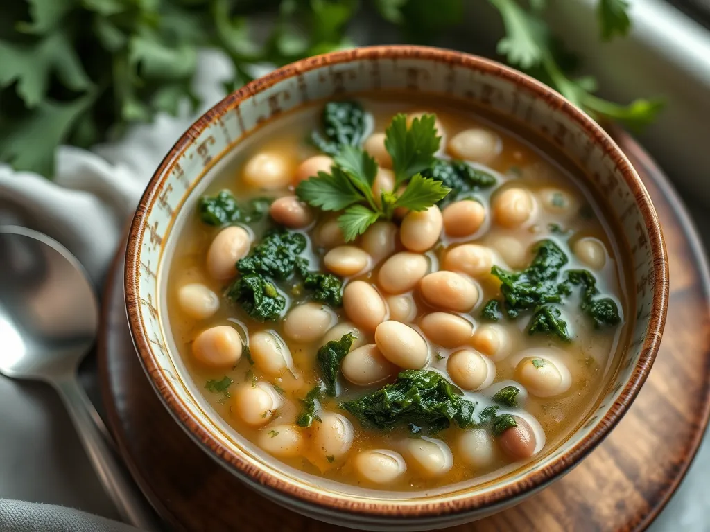 Cheap One-Pan White Bean and Kale Soup