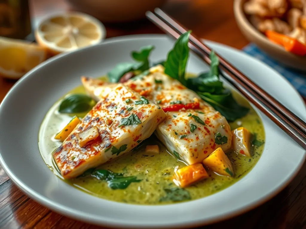 Coconut Green Curry Sea Bass