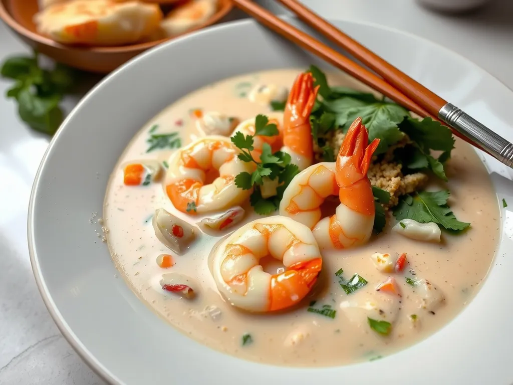 Coconut Lime Shrimp Kha Soup