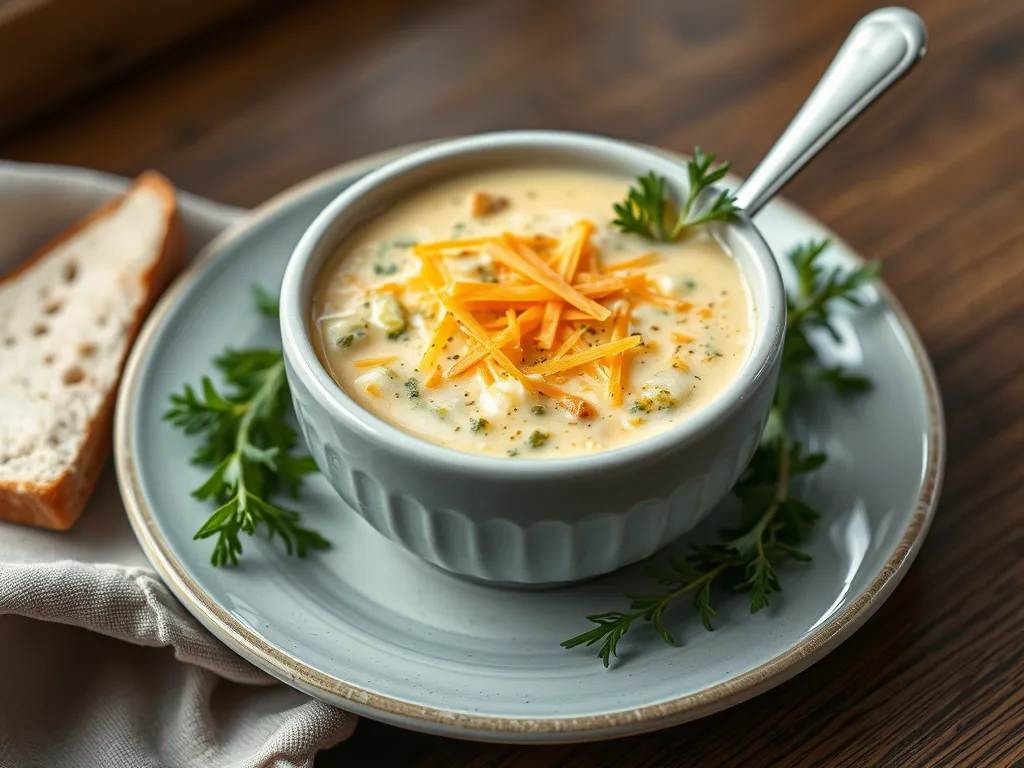 Cheesy Broccoli and Potato Soup