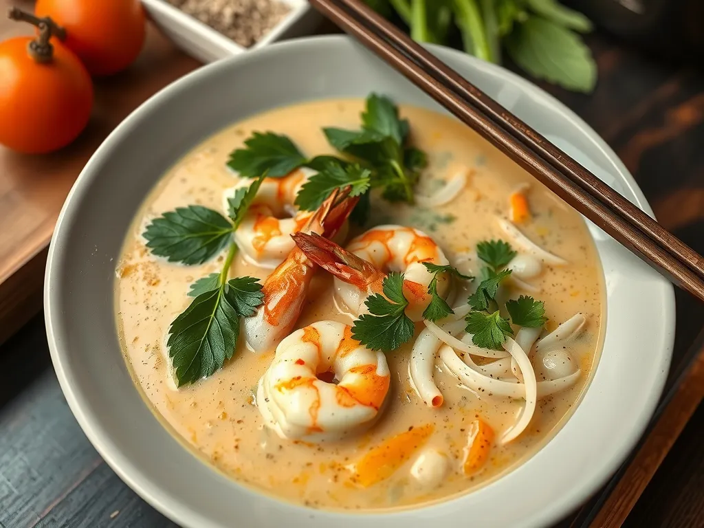 Creamy Coconut Shrimp Kha Soup