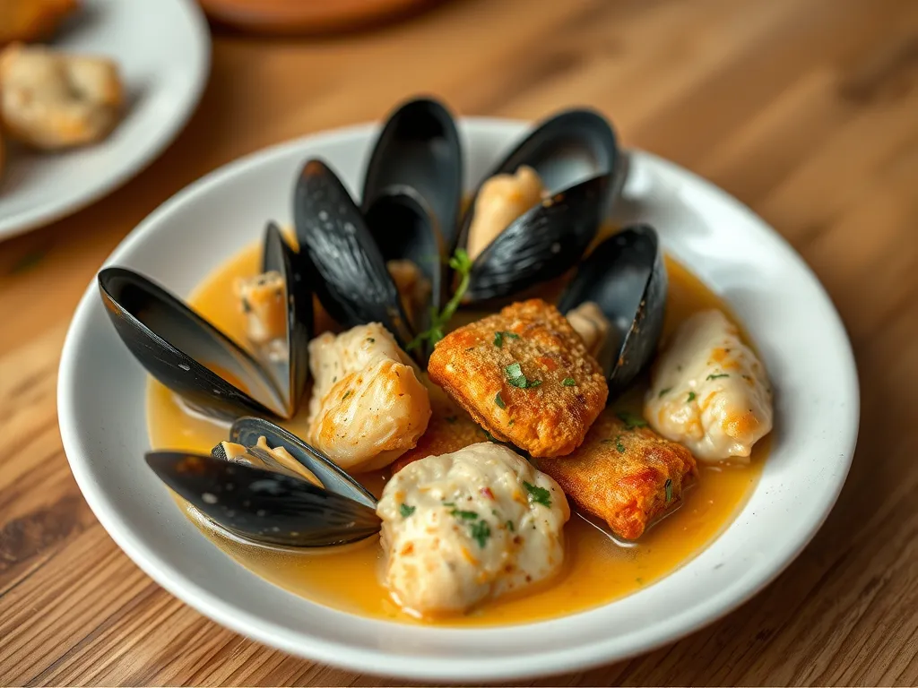 Creamy Garlic Mussel Broth