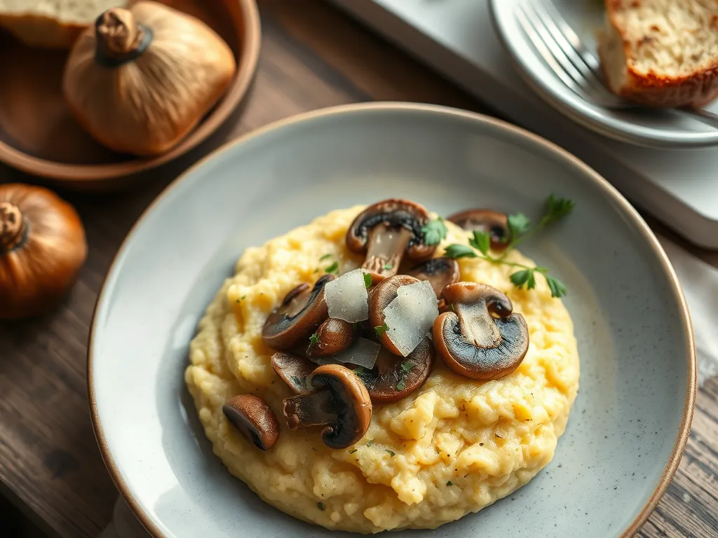 Creamy Polenta with Mushrooms