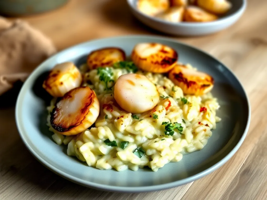 Creamy Scallop & Mushroom Risotto