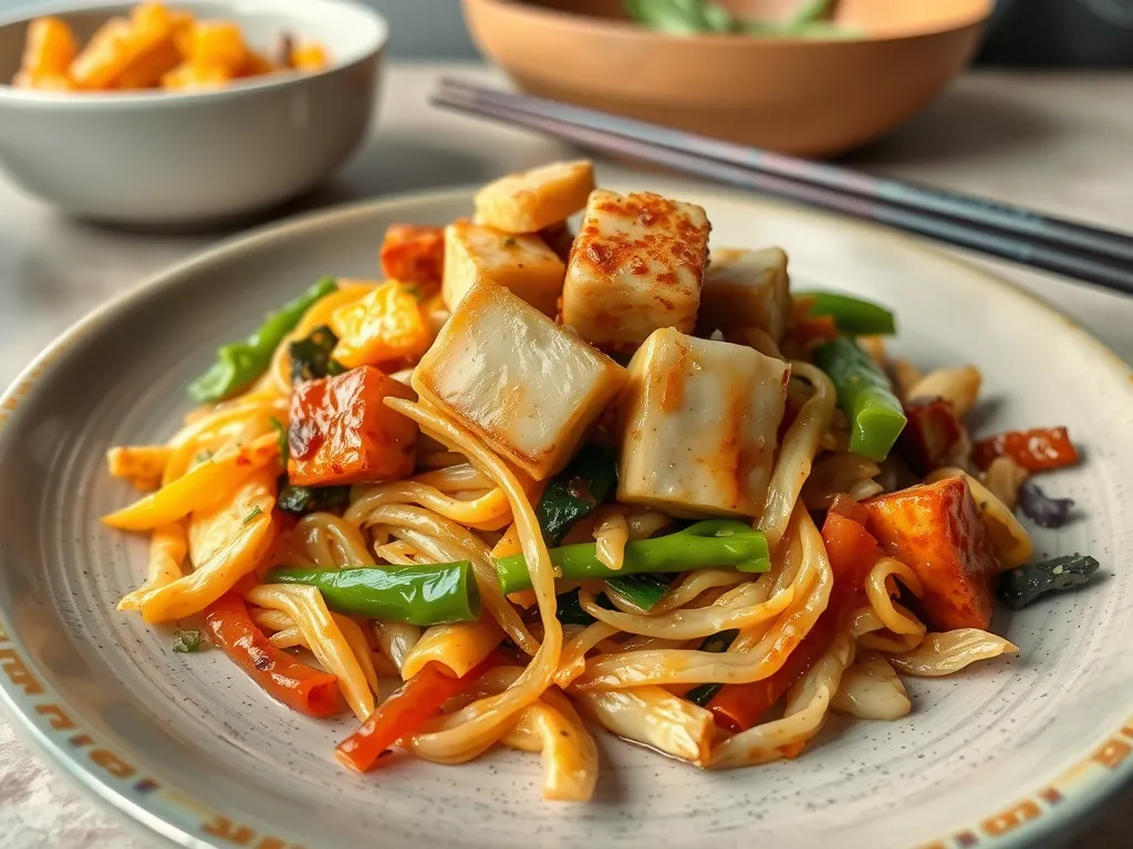 Easy Tofu Japchae Stir-Fry