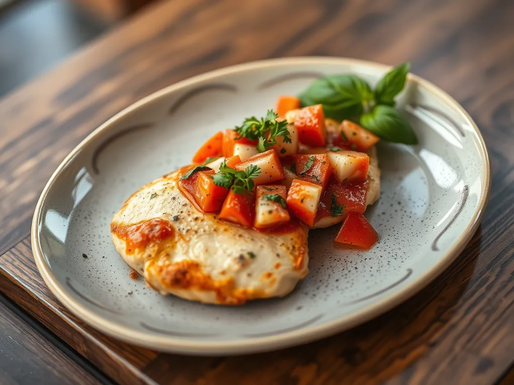 Few-Ingredient Bruschetta Chicken Skillet