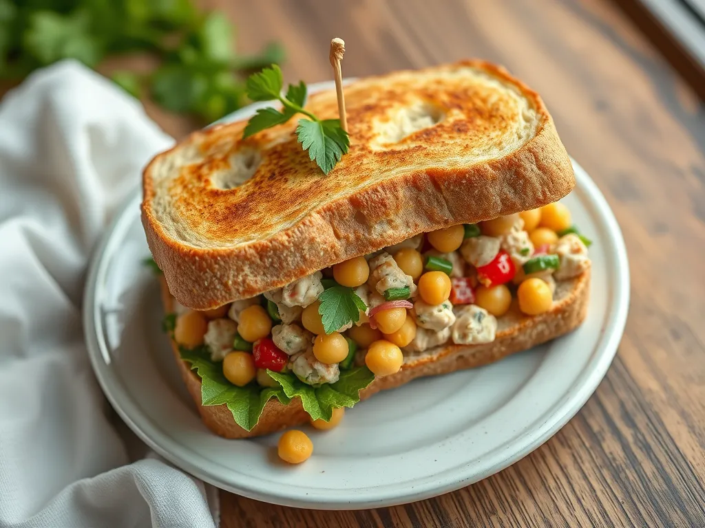 Smashed Chickpea Salad Sandwich