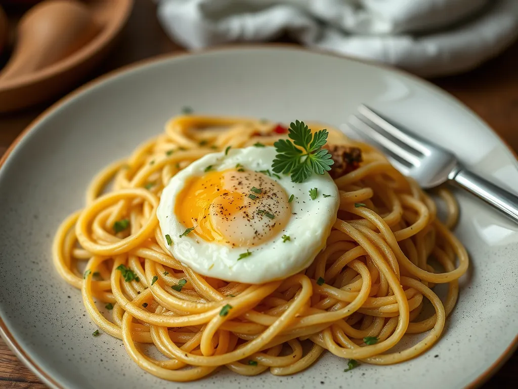 Garlic Butter Noodles with Egg