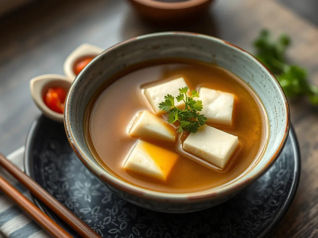 Miso Soup with Tofu and Greens
