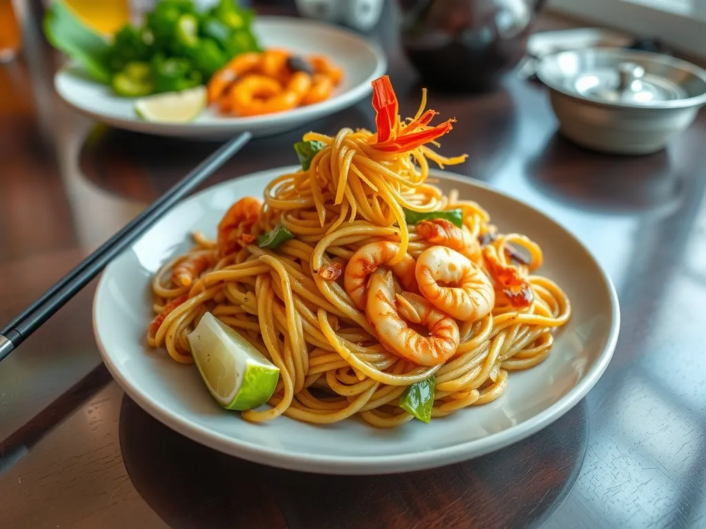 Garlic Butter Seafood Yakisoba