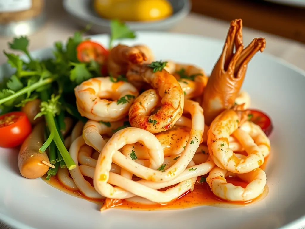 Garlic Butter Squid Scampi