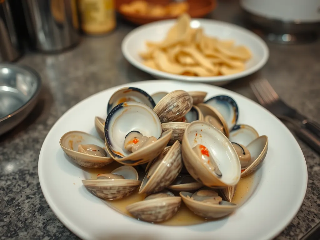 Garlic Butter Steamed Clams