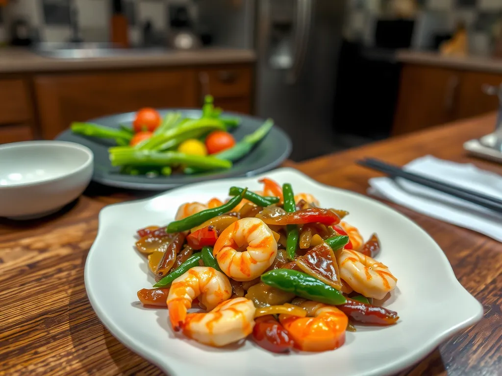 Garlic Ginger Shrimp and Asparagus Stir-Fry