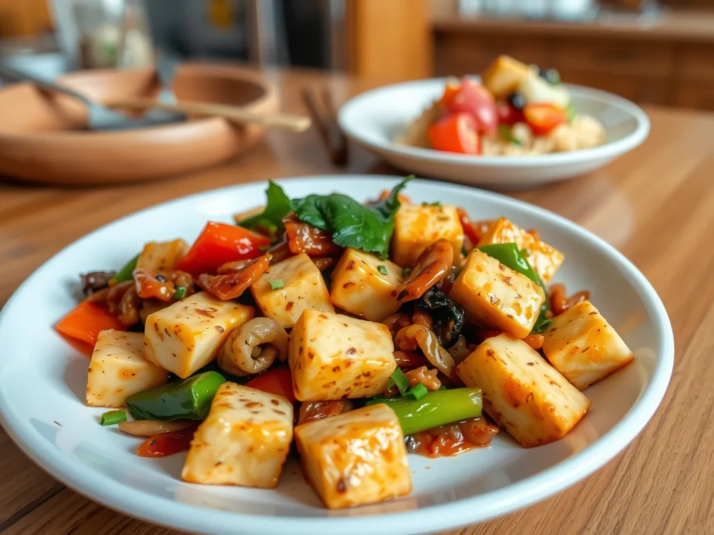 Garlic Ginger Tofu Stir-Fry