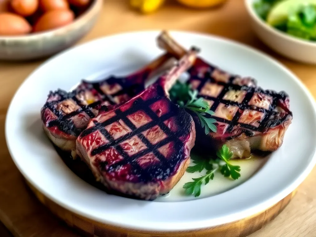 Garlic Herb Roasted Lamb Chops