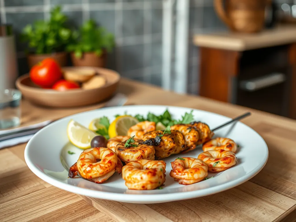 Garlic Herb Shrimp Kebabs