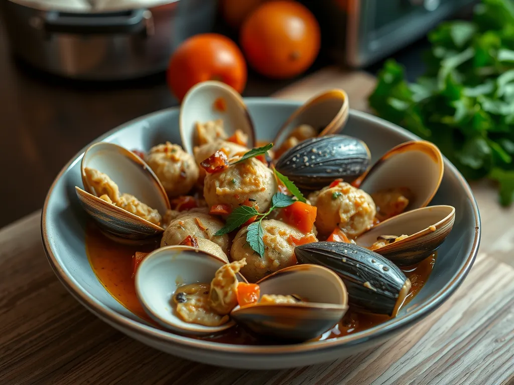 Garlic Lemon Rice with Clams