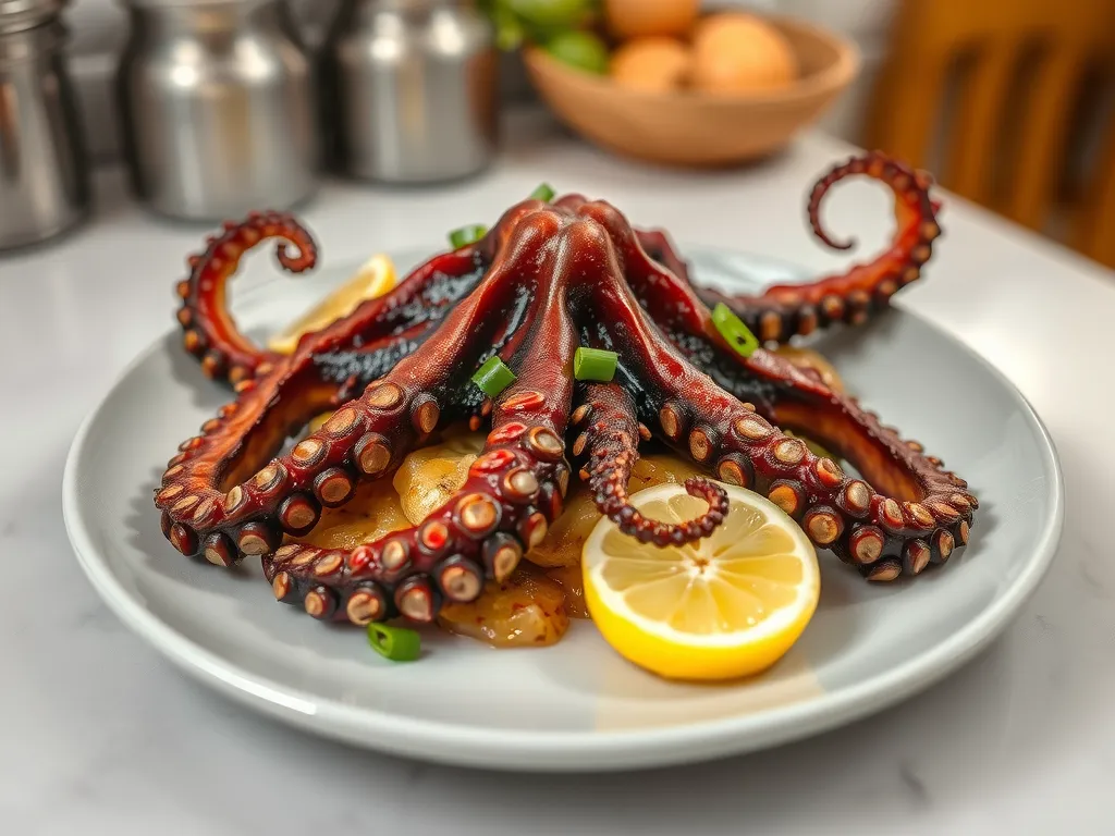 Garlic Lemon Roasted Octopus