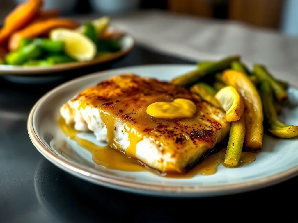Honey Mustard Glazed Cod