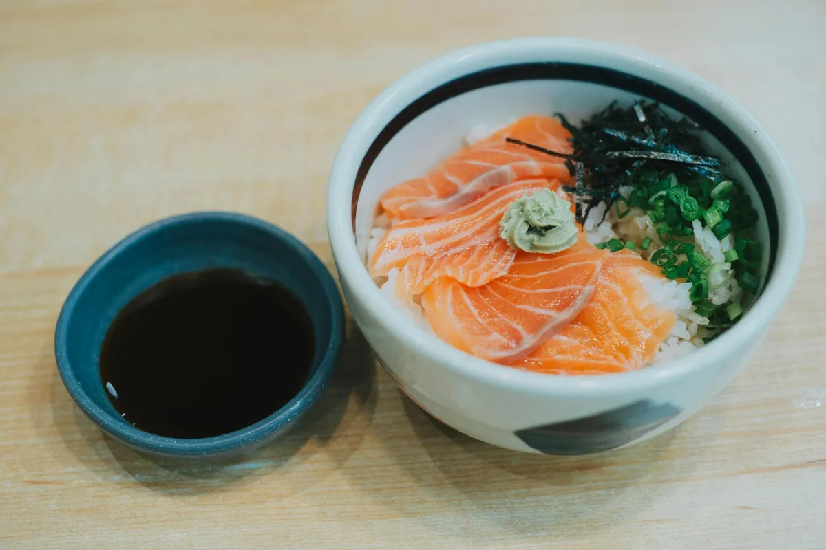 Honey Soy Salmon Rice Bowl