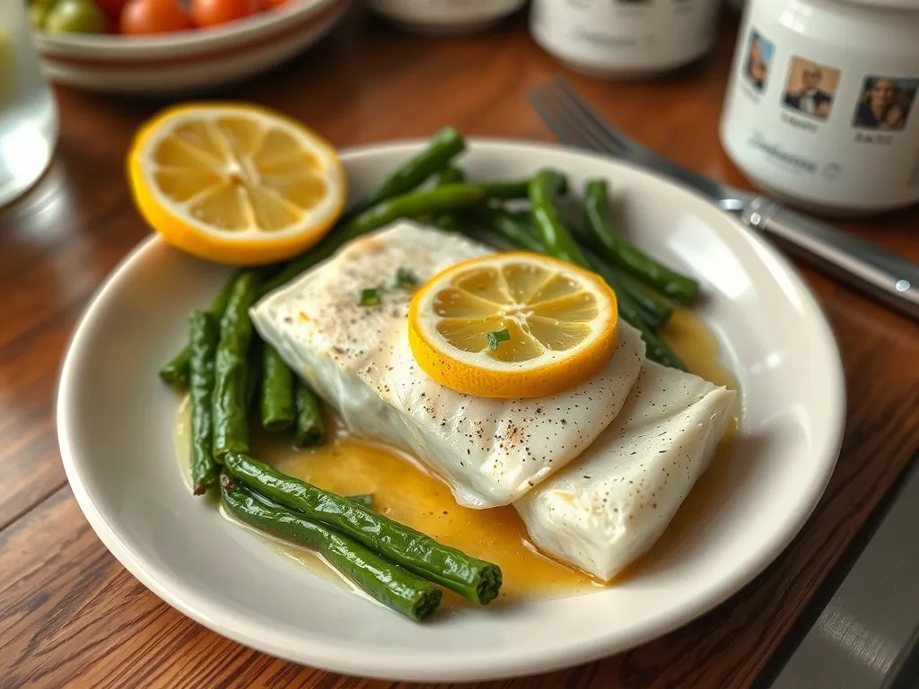 Lemon Garlic Baked Halibut