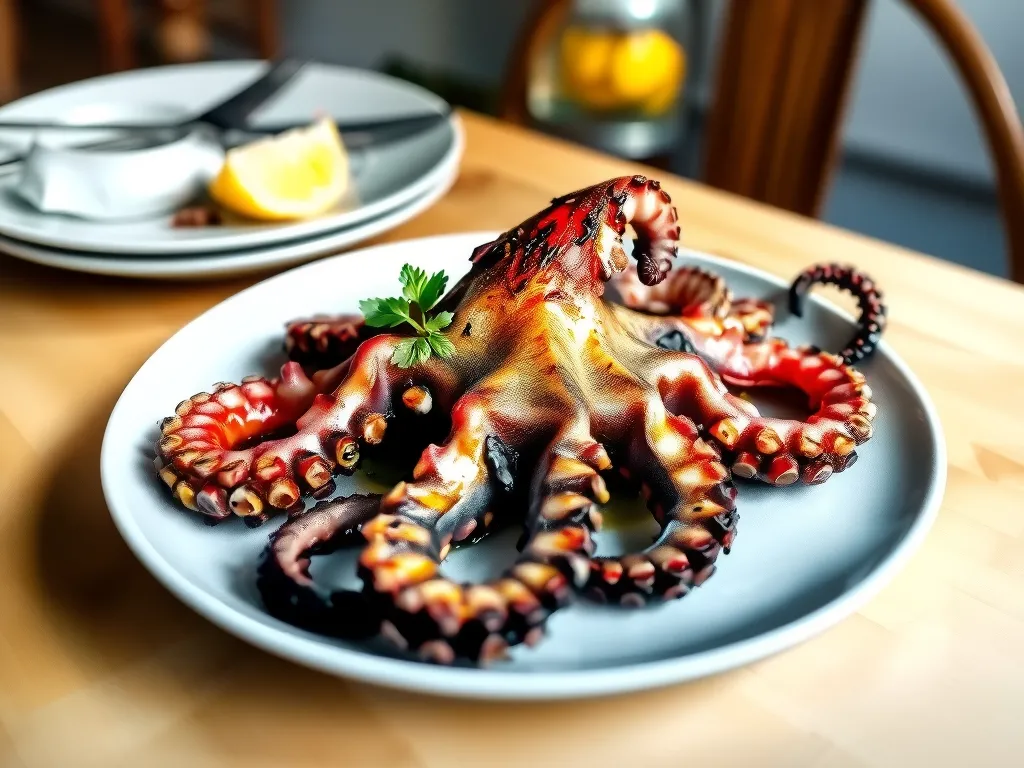 Lemon Garlic Butter Grilled Octopus