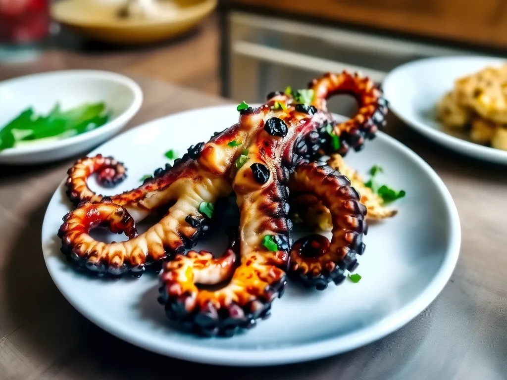 Lemon Garlic Butter Roasted Octopus