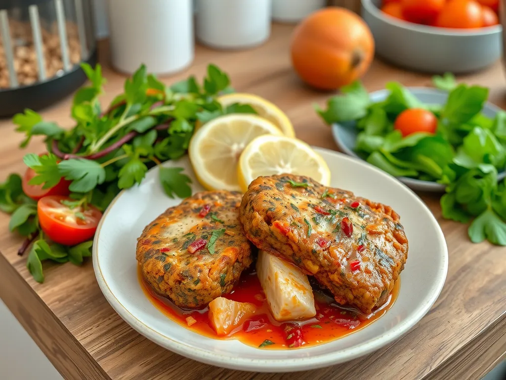 Lemon Garlic Salmon Kofta