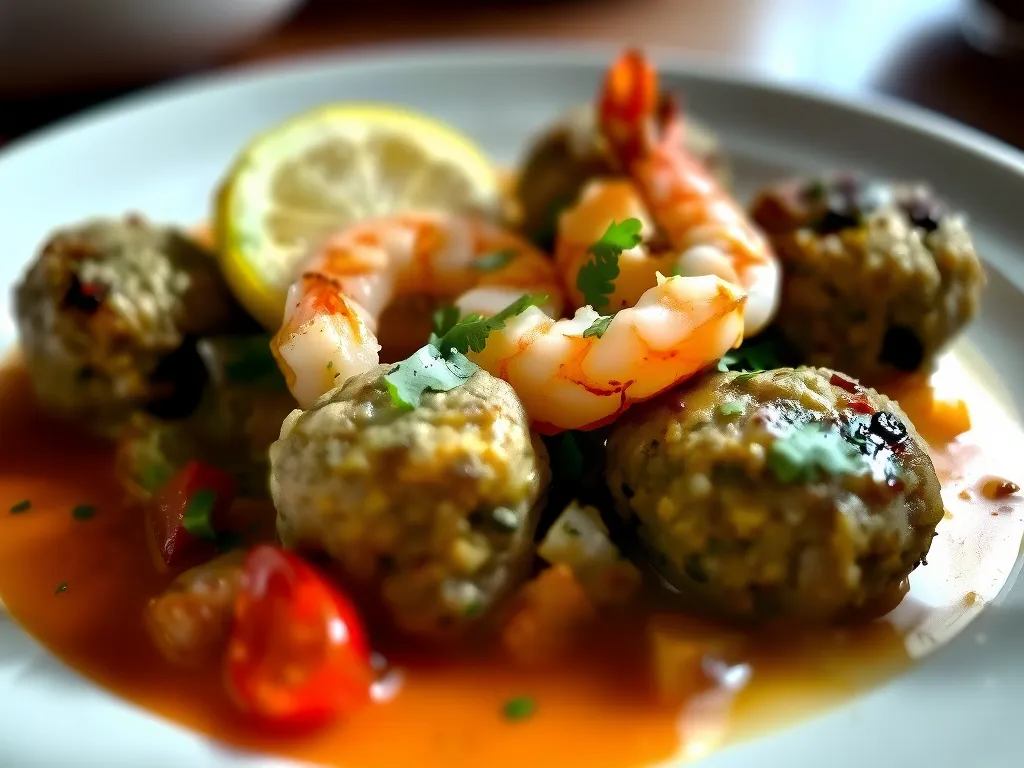 Lemon Garlic Shrimp Kofta