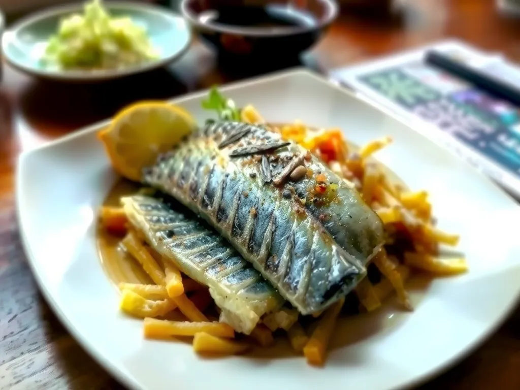 Mackerel with Citrus and Ginger Glaze
