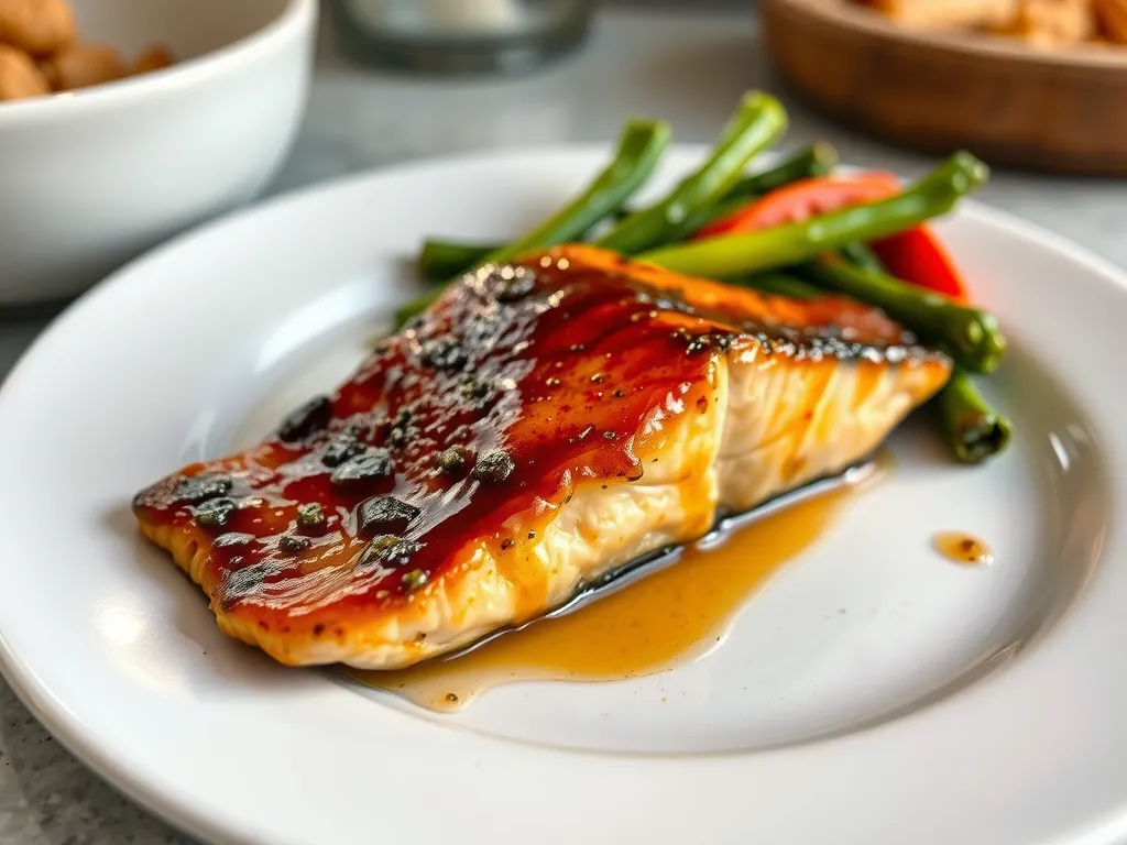 Maple Mustard Glazed Salmon