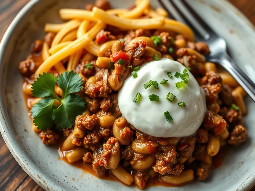 One-Pan Beef Chili Mac