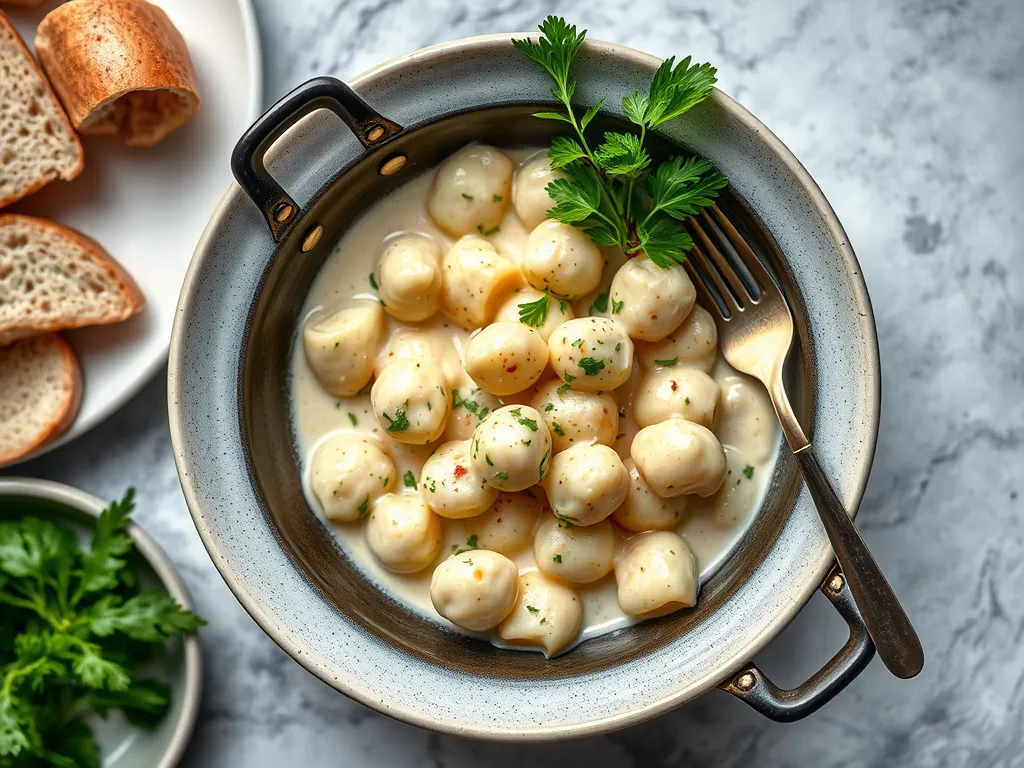 One-Pan Creamy Gnocchi with Greens