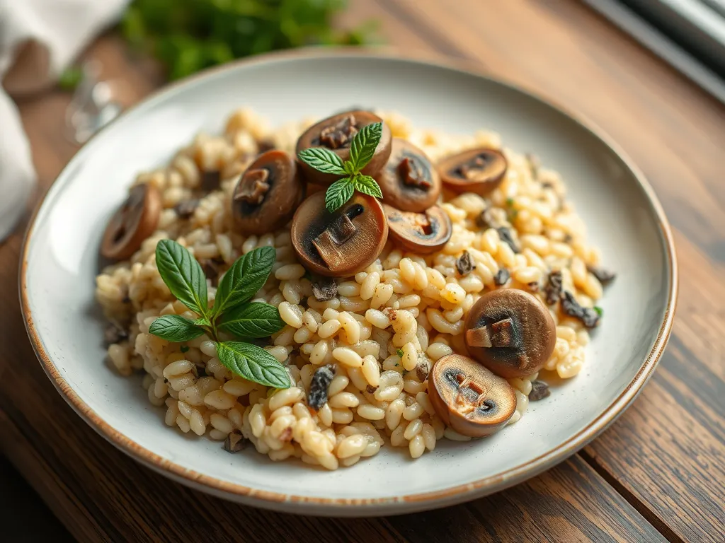 One-Pan Creamy Mushroom Risotto