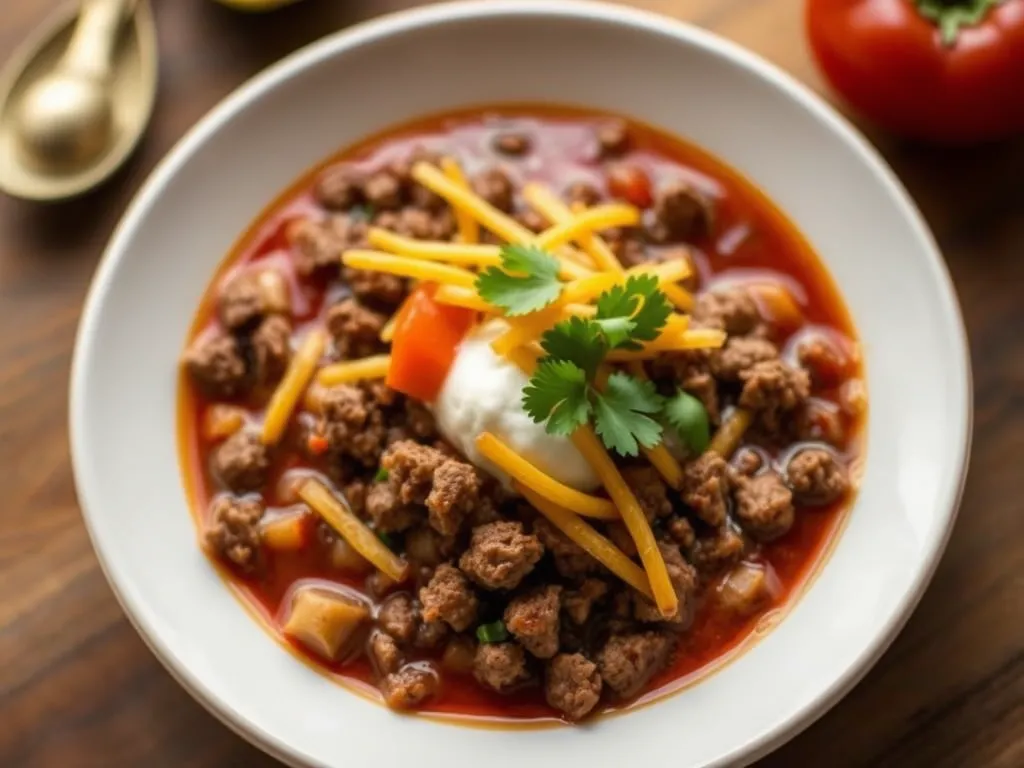 One-Pan Taco Soup with Beef