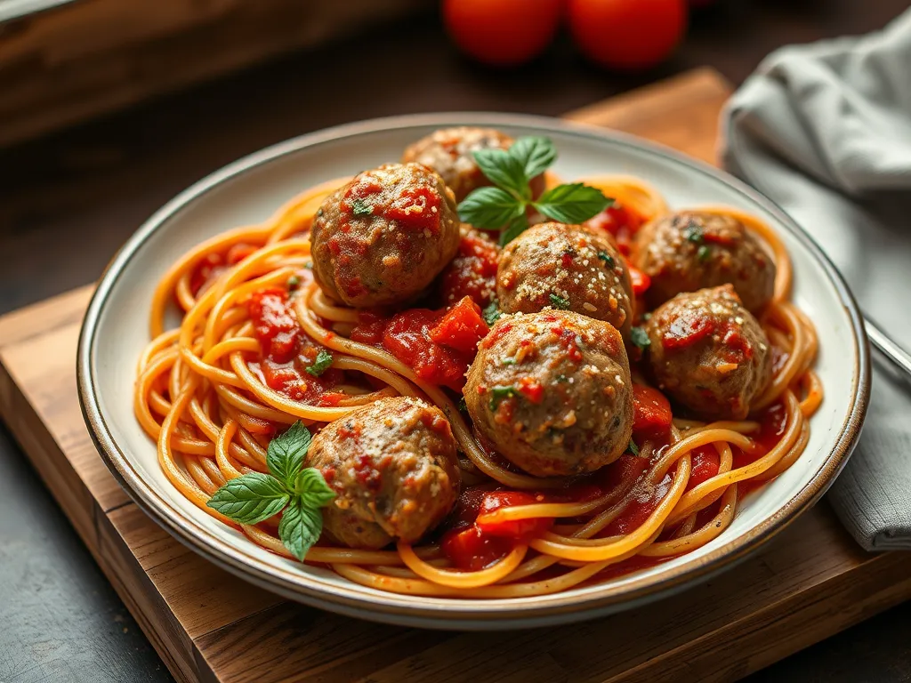 One-Pan Turkey Spaghetti and Meatballs