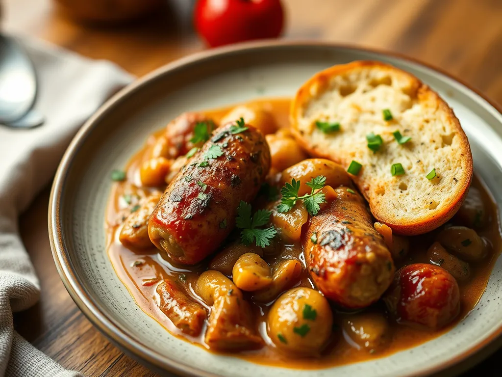 One-Pan White Bean and Chicken Sausage Cassoulet