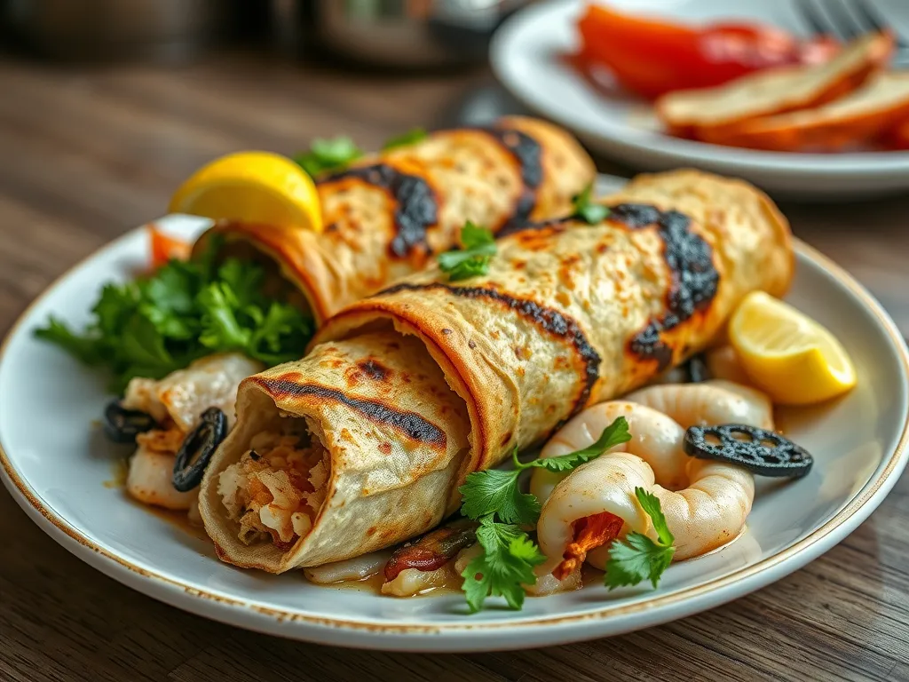 Quick Seafood Shawarma